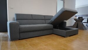 Divano trasformabile con contenitore